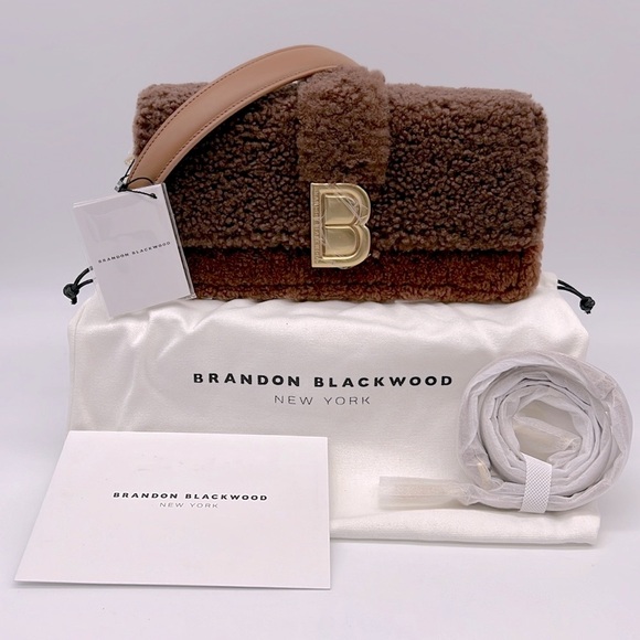 Brandon Blackwood Handbags - Brandon Blackwood Nia Bag in Multi Brown Shearling